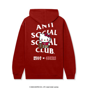 Anti Social Social Club x Hello Kitty 49ers Blitz Hoodie (Red) Apparel Anti Social Social Club