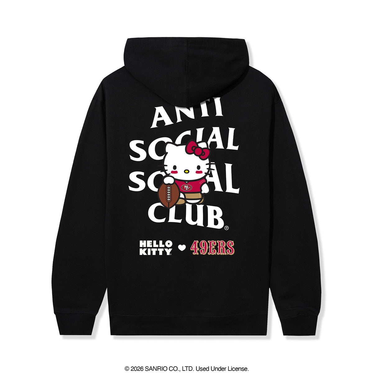 Anti Social Social Club x Hello Kitty 49ers Blitz Hoodie (Black) Apparel Anti Social Social Club