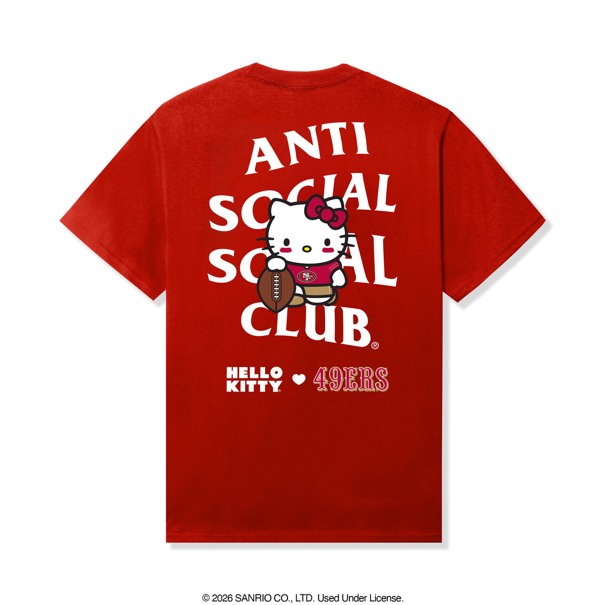 Anti Social Social Club x Hello Kitty 49ers Blitz Tee (Red) Apparel Anti Social Social Club