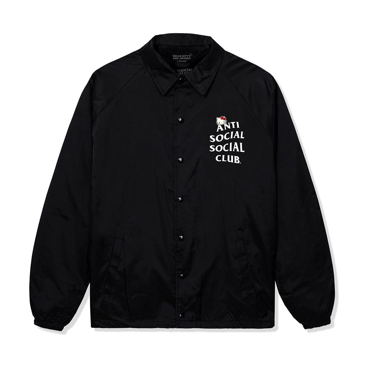 Anti Social Social Club x Hello Kitty Gingham Coaches Jacket (Black) Apparel Anti Social Social Club