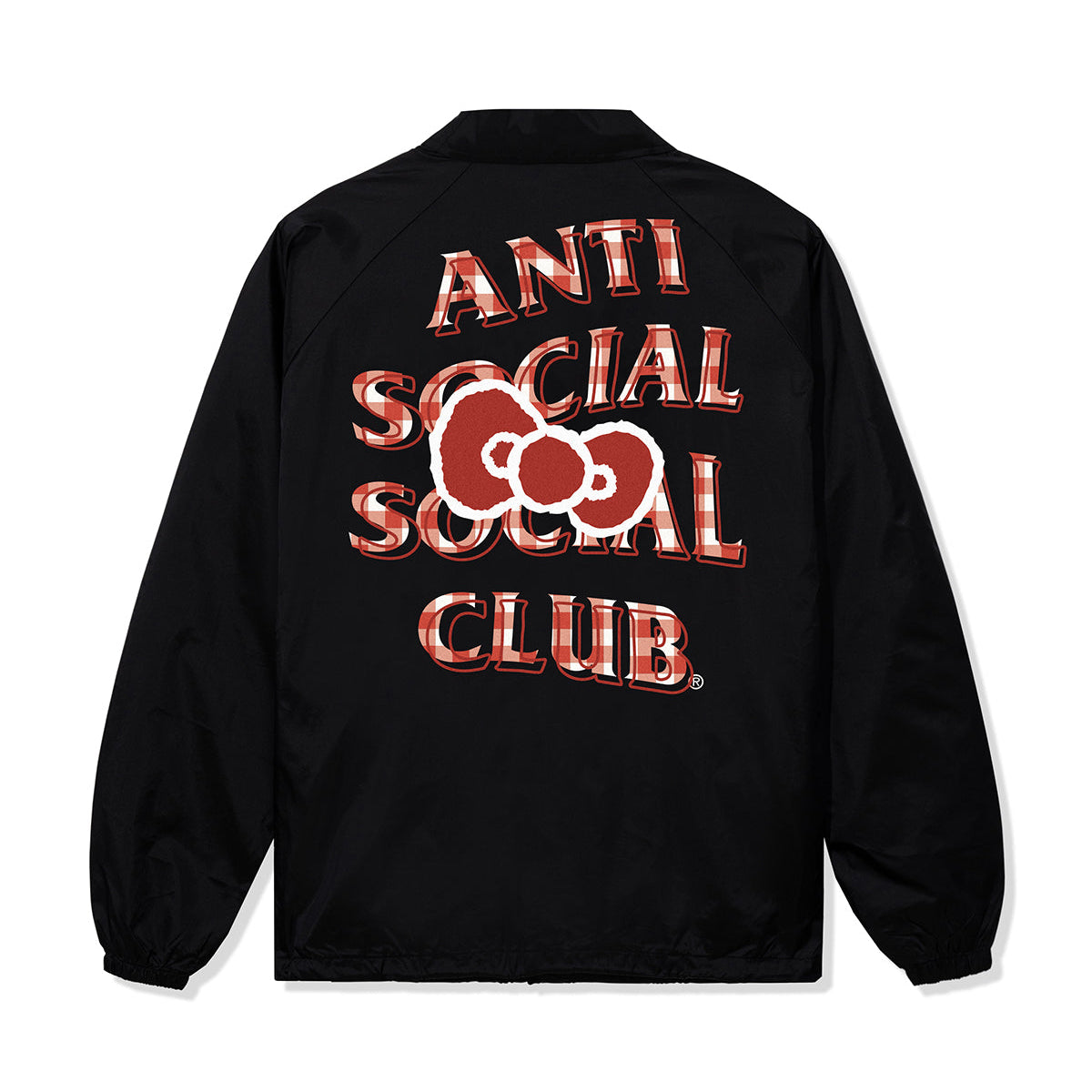Anti Social Social Club x Hello Kitty Gingham Coaches Jacket (Black) Apparel Anti Social Social Club