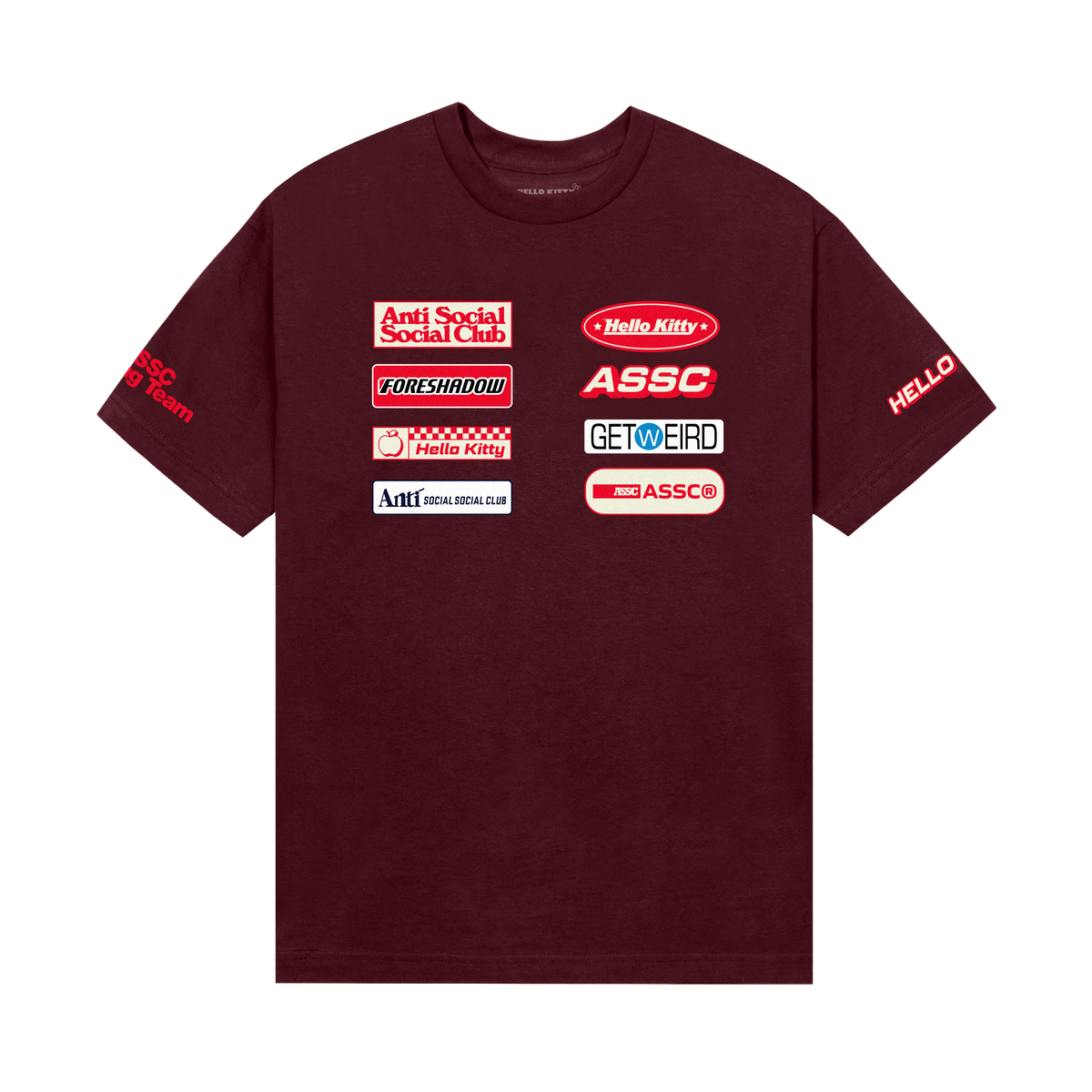 Anti Social Social Club x Hello Kitty Apex Tee (Cardinal) Apparel Anti Social Social Club