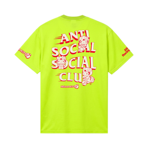 Anti Social Social Club x Hello Kitty Apex Tee (Safety Green) Apparel Anti Social Social Club