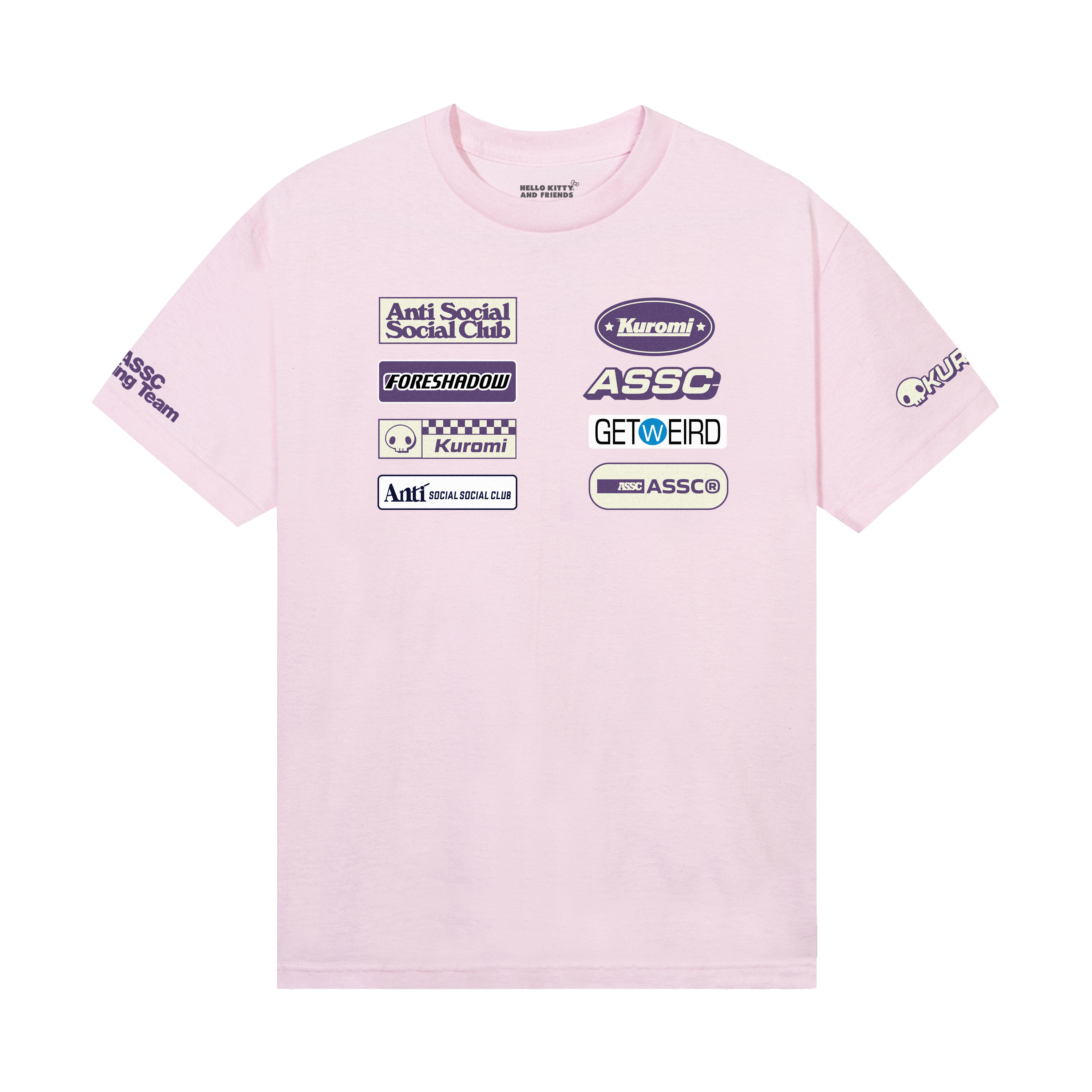 anti social social club ピンク 未開封 Anti Social Social Club x Kuromi Apex Tee (Pale Pink)