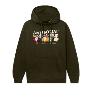 Anti Social Social Club x Hello Kitty and Friends Pit Stop Hoodie (Army) Apparel Anti Social Social Club