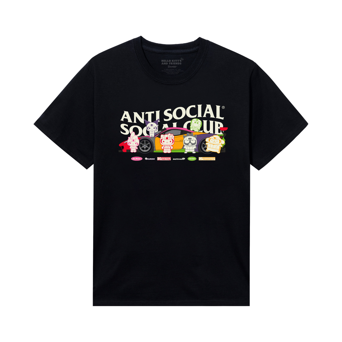 Anti Social Social Club x Hello Kitty and Friends Pit Stop Tee (Black) Apparel Anti Social Social Club