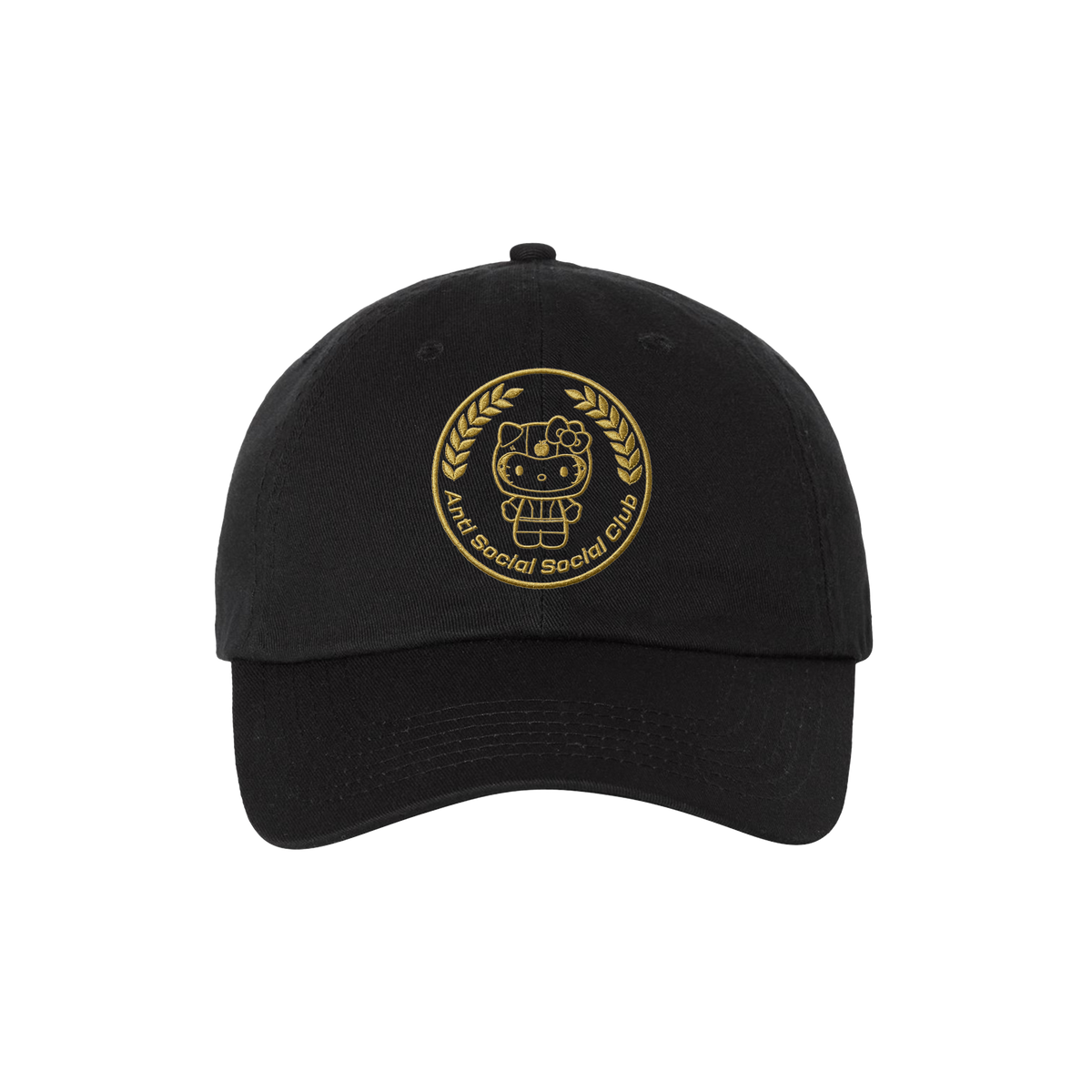 Anti Social Social Club x Hello Kitty World Champ Dad Cap (Black) Accessory Anti Social Social Club