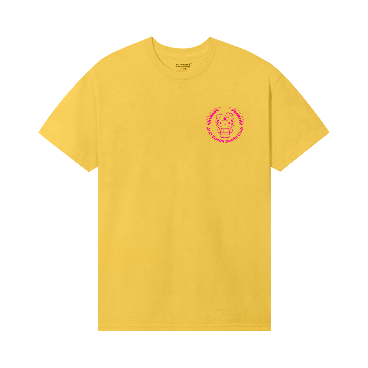 Anti Social Social Club x Hello Kitty World Champ Tee (Lemon Yellow) Apparel Anti Social Social Club