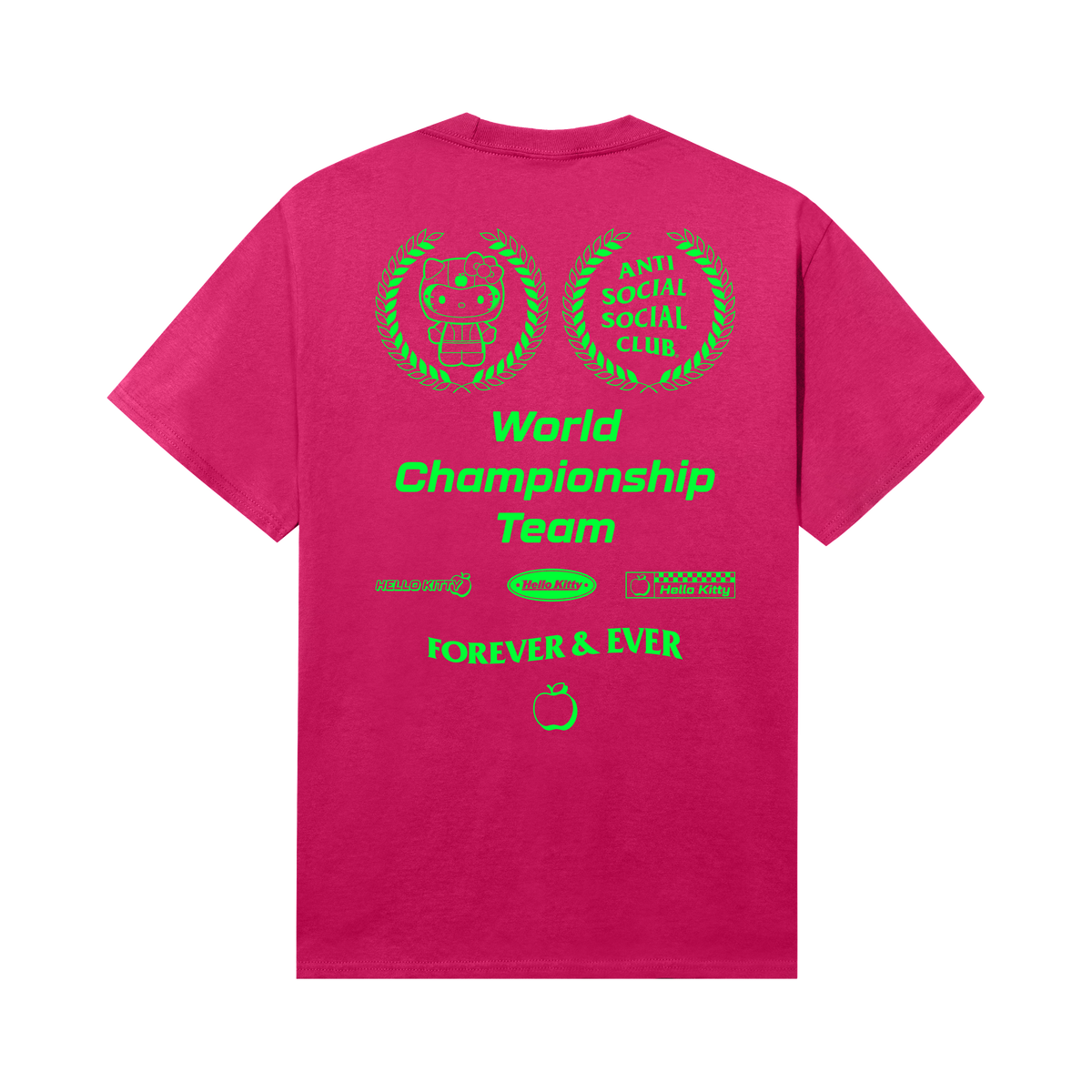 Anti Social Social Club x Hello Kitty World Champ Tee (Sangria) Apparel Anti Social Social Club