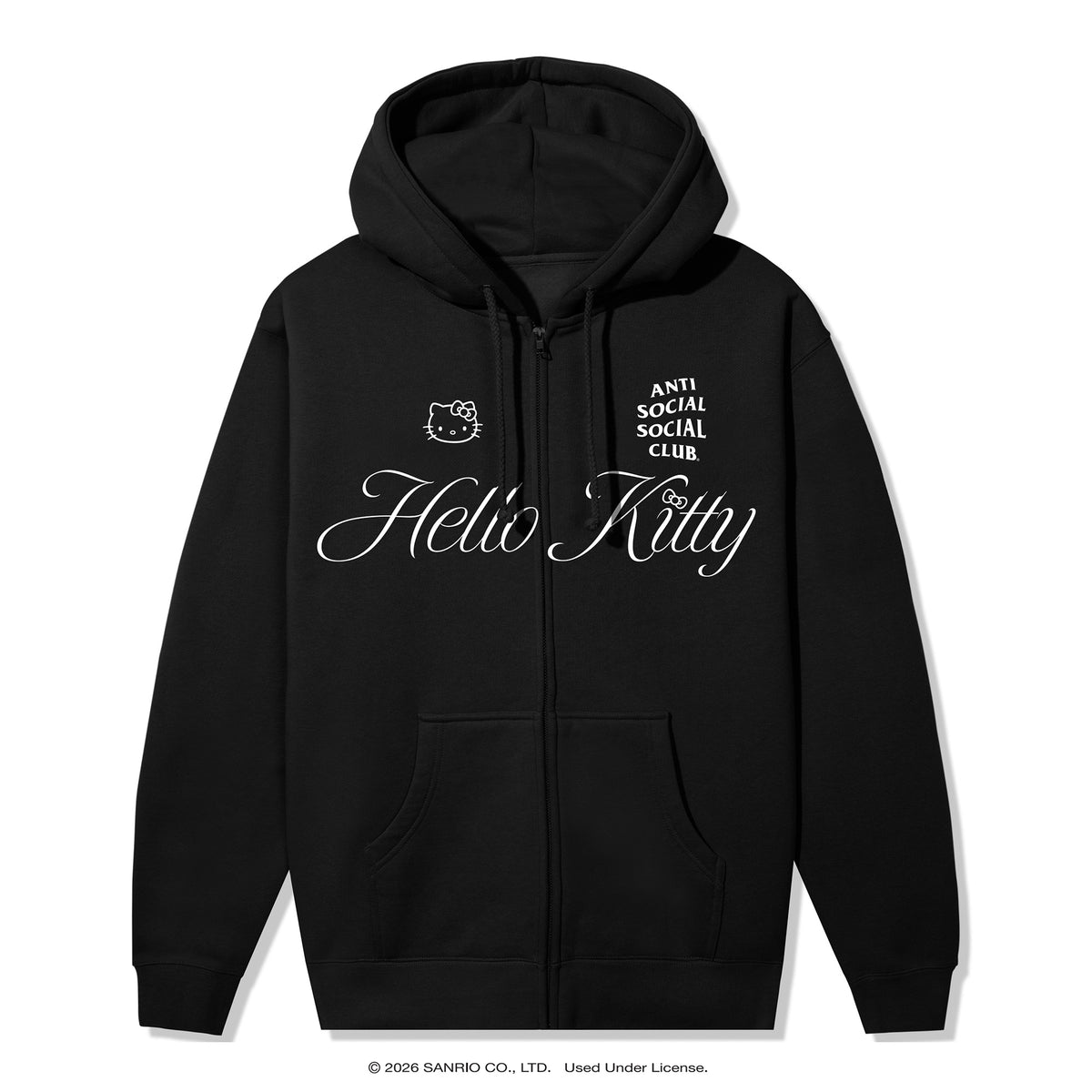 Anti Social Social Club x Hello Kitty Ethereal Zip Hoodie (Black) Apparel Anti Social Social Club