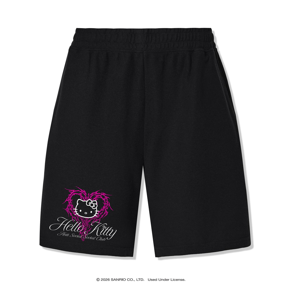 Anti Social Social Club x Hello Kitty Love Shorts (Black) Apparel Anti Social Social Club