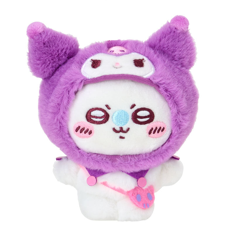 Chiikawa x Sanrio Characters Kuromi Plush Mascot Keychain (Momonga)