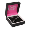 Hello Kitty Quatrefoil Sterling Silver Bracelet (Pink & White Sapphire) Jewelry Jacmel Jewelry