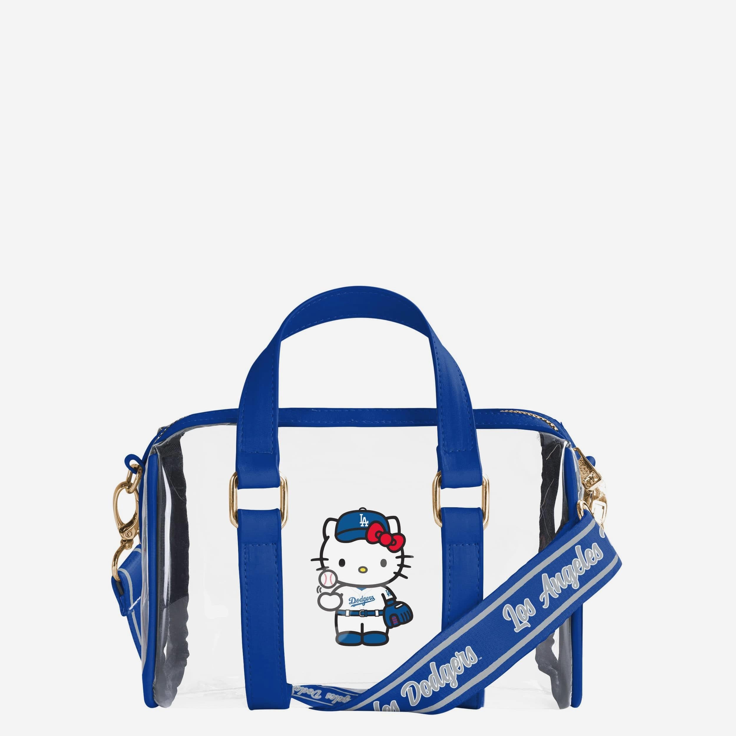 ハローキティ　ロサンゼルス・ドジャース　バッグ　　HELLO KITTY Hello Kitty x Los Angeles Dodgers Clear Barrel Bag