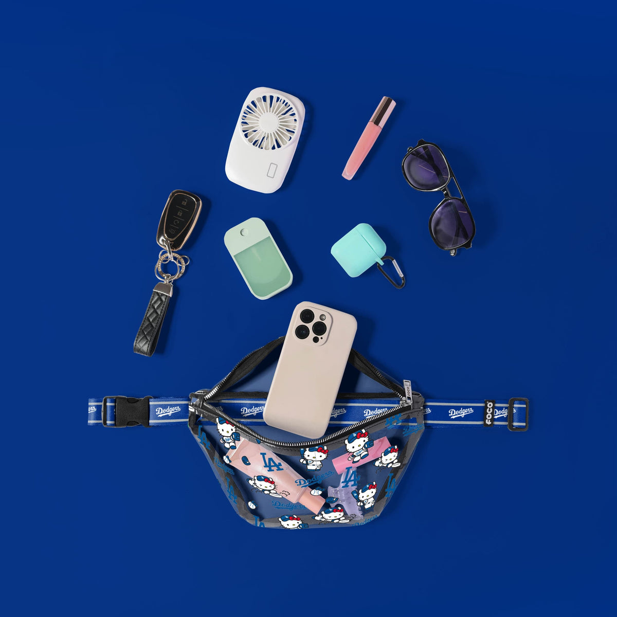 dodgers hello kitty backpack Los Angeles Dodgers Hello Kitty Clear Fanny Pack