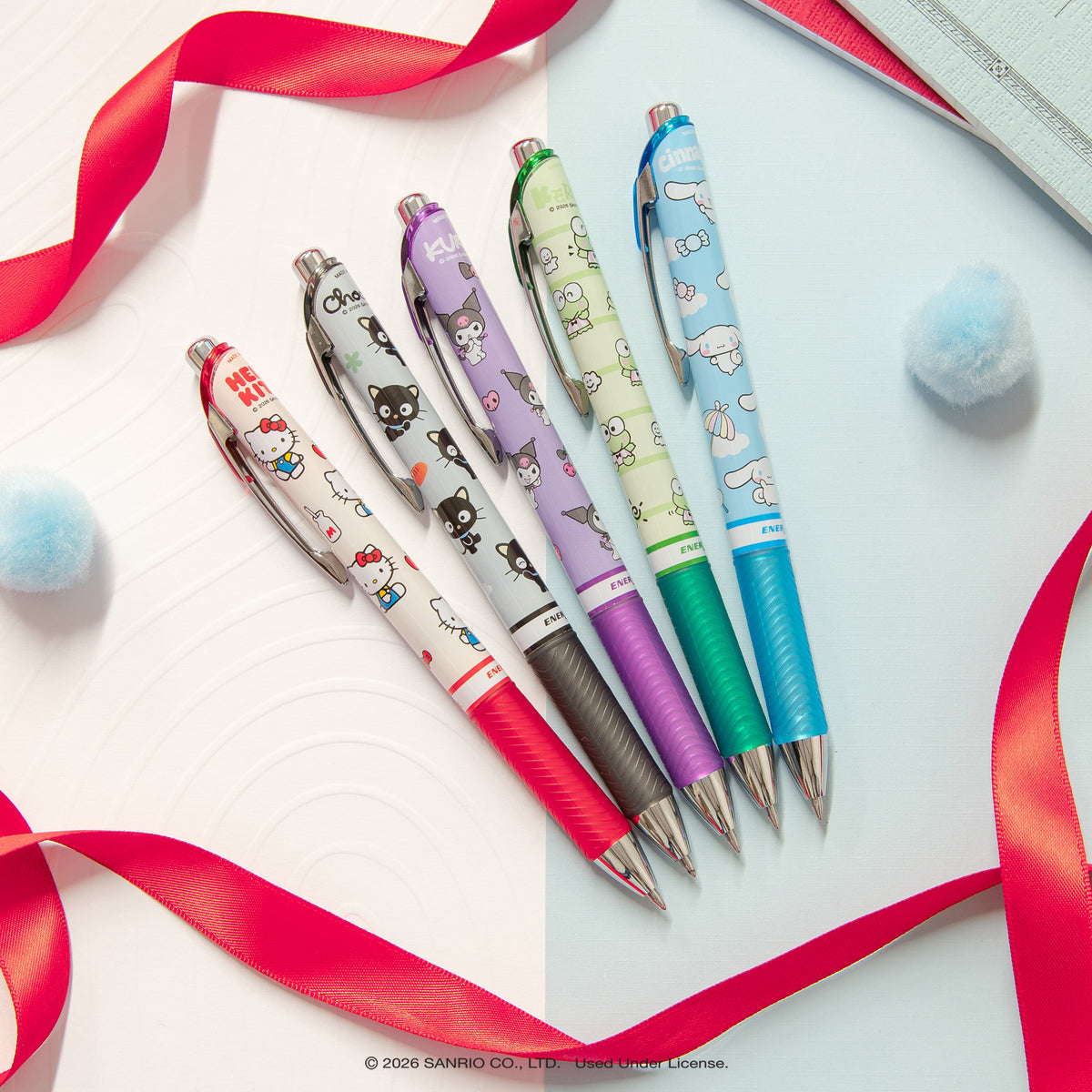 Hello Kitty and Friends x Pentel EnerGel RTX Liquid Gel Pen (Mix 1 - 5-Pk) Stationery Pentel Of America Ltd