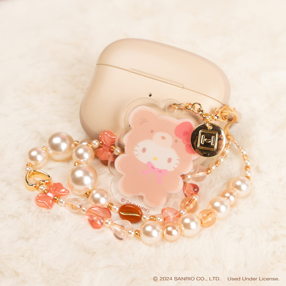 Hello Kitty Latte Bear Beaded Charm Mobile Phone Wrist Strap Accessory Hamee.com - Hamee US