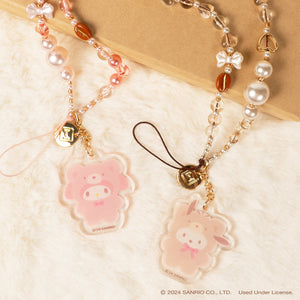 Pochacco Latte Bear Beaded Charm Mobile Phone Wrist Strap
