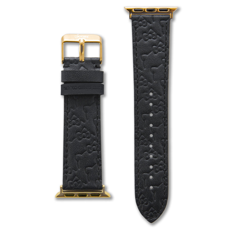 Hello Kitty x Sonix Classic Black Leather Watch Band