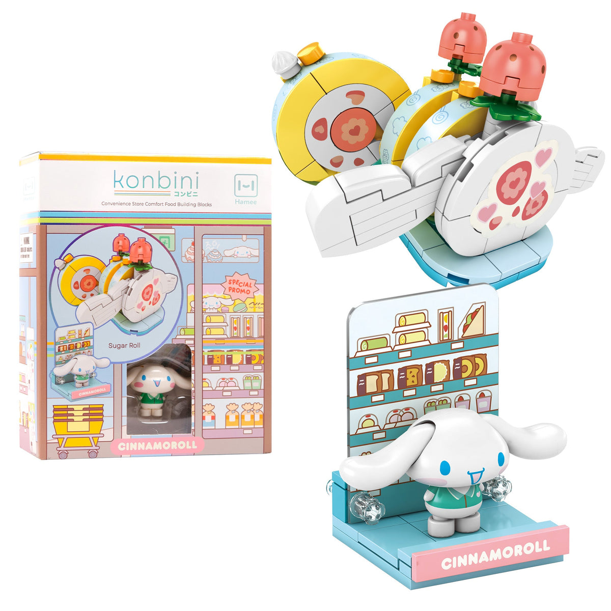 Cinnamoroll Konbini Building Blocks Set (Sugar Roll)