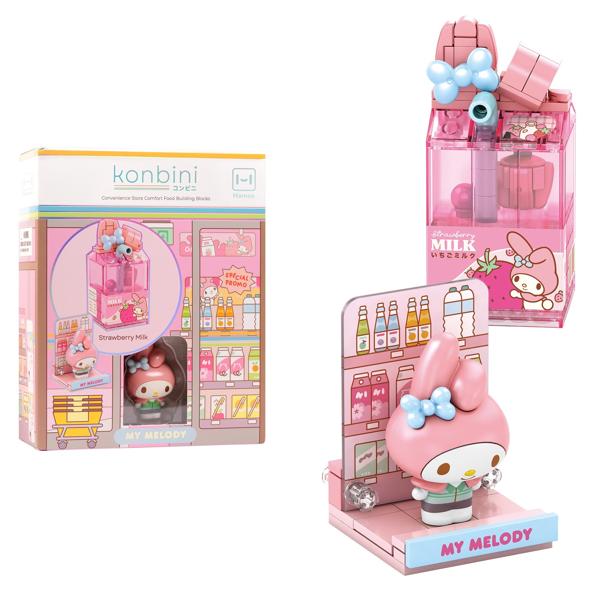 My Melody Konbini Building Blocks Set (Strawberry Milk)