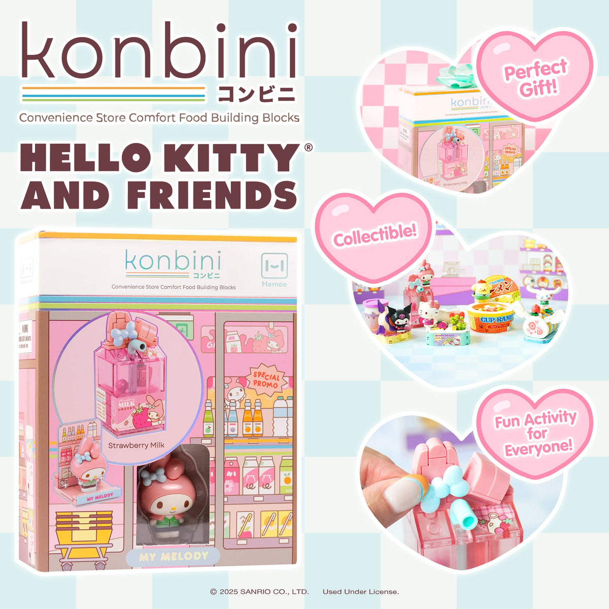 My Melody Konbini Building Blocks Set (Strawberry Milk) Toys&Games Hamee.com - Hamee US