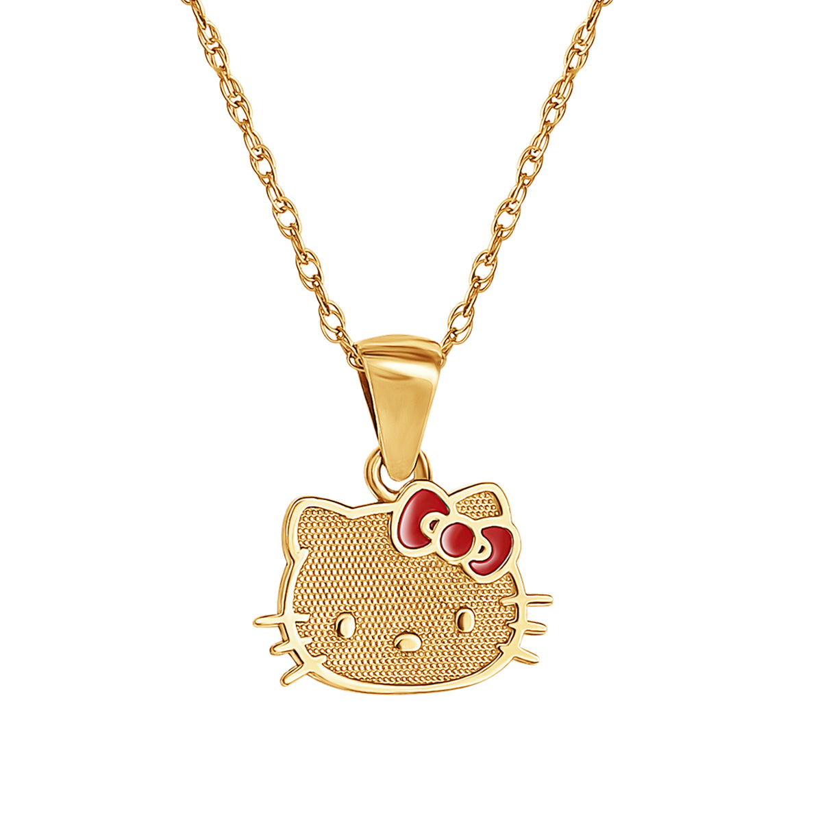 Hello Kitty Sterling Silver Enamel Necklace