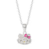 Hello Kitty Sterling Silver Crystal Necklace Jewelry JACMEL JEWELRY INC   