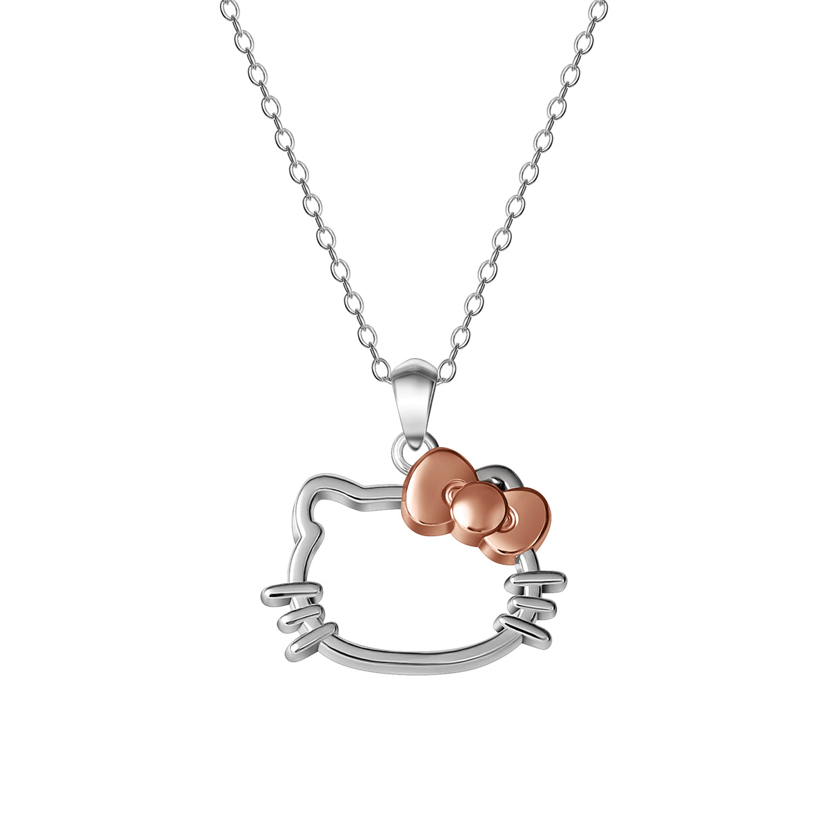 Hello Kitty Sterling Silver Silhouette Necklace