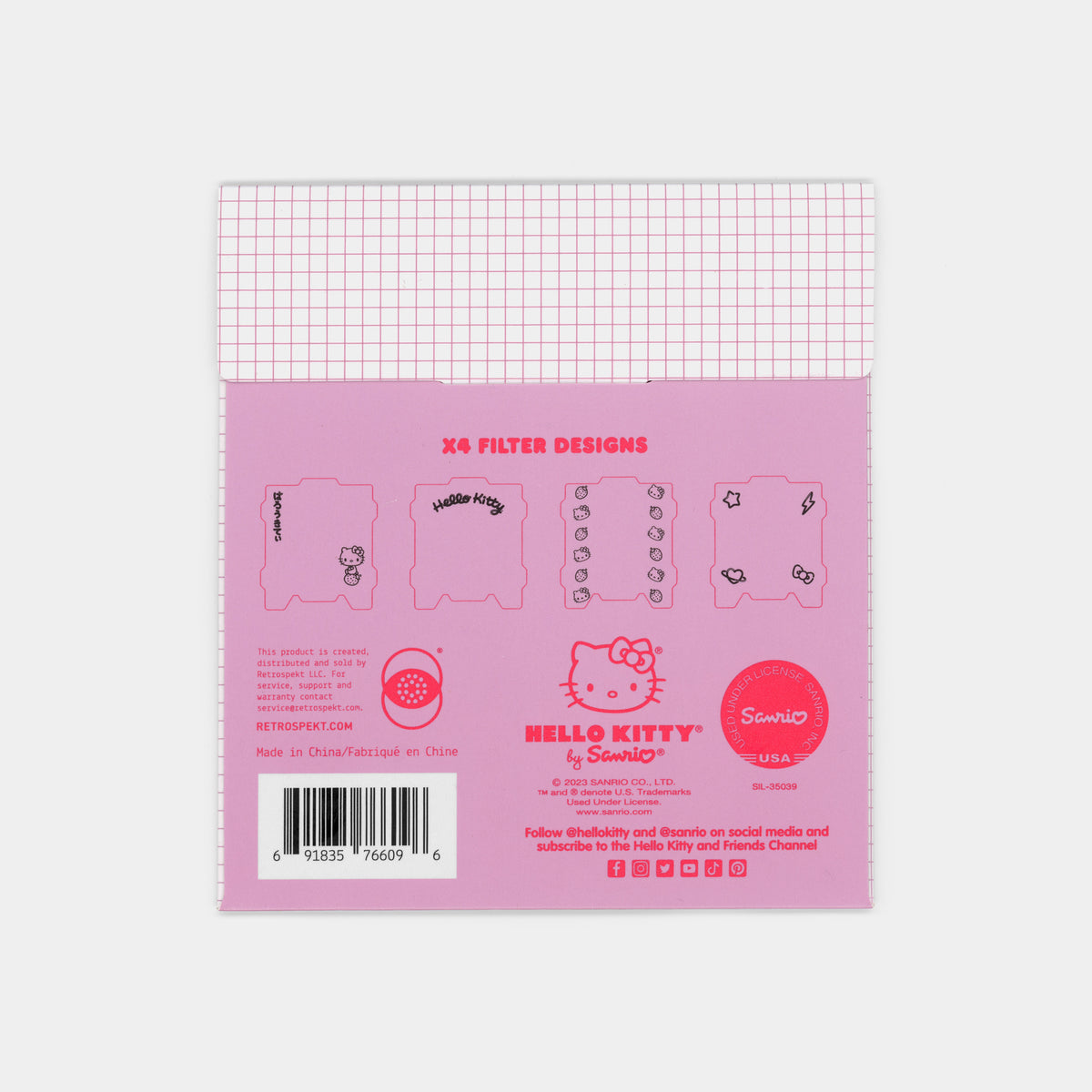 Hello Kitty Strawberry Milk Photo Filters for Instant Film Cameras (4-Pack) Accessory RETROSPEKT   