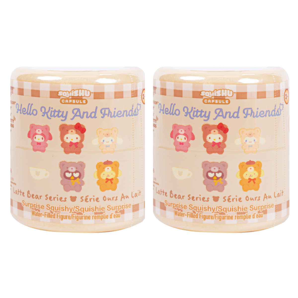 Hello Kitty and Friends Latte Bear Capsule Squishies (Series 7) Toys&Games Hamee.com - Hamee US 2 pc. (Surprise - Random)