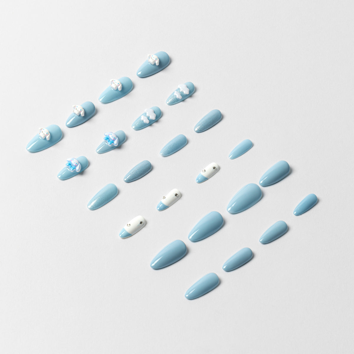 Cinnamoroll x 3H Nails 3D Press-On Nails (Medium) Beauty 3H NAILS