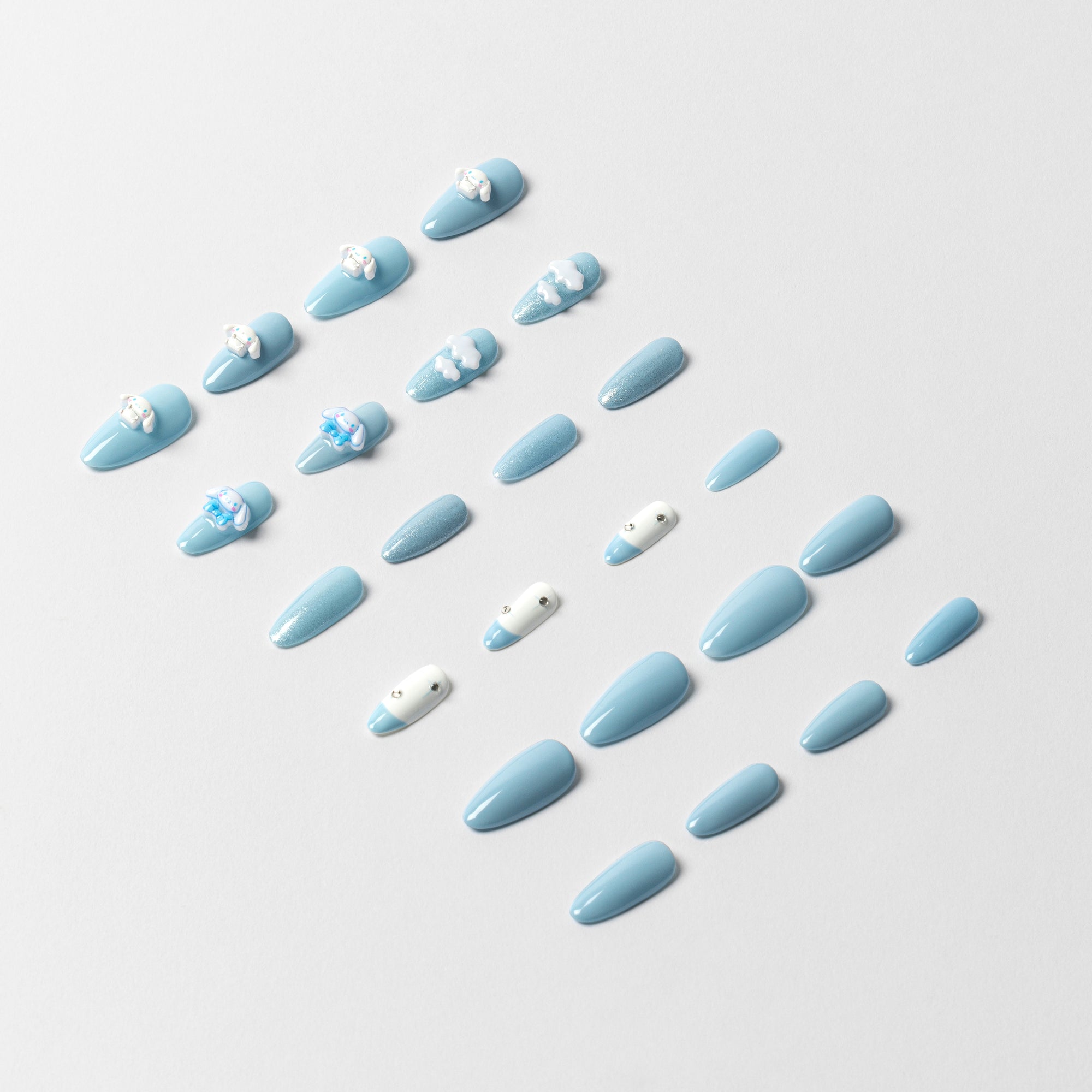 Cinnamoroll x 3H Nails 3D Press-On Nails (Medium) Beauty 3H NAILS