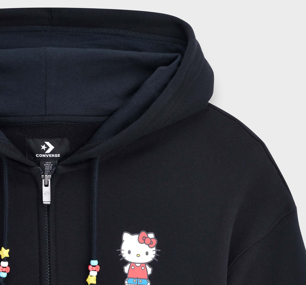 Converse x Hello Kitty and Friends Full Zip Hoodie (Black) Apparel G-III Leather Fashions