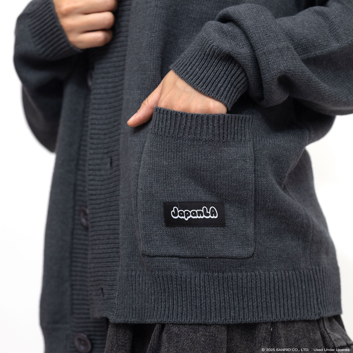 Chococat x JapanLA Flowers Embroidered Knit Cardigan Apparel JapanLA