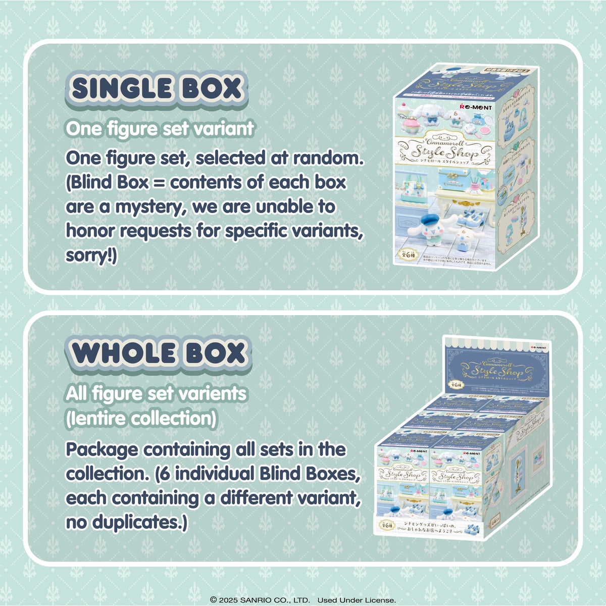 Re-Ment Cinnamoroll's Style Shop Blind Box Figure Set Toys&Games Hamee.com - Hamee US