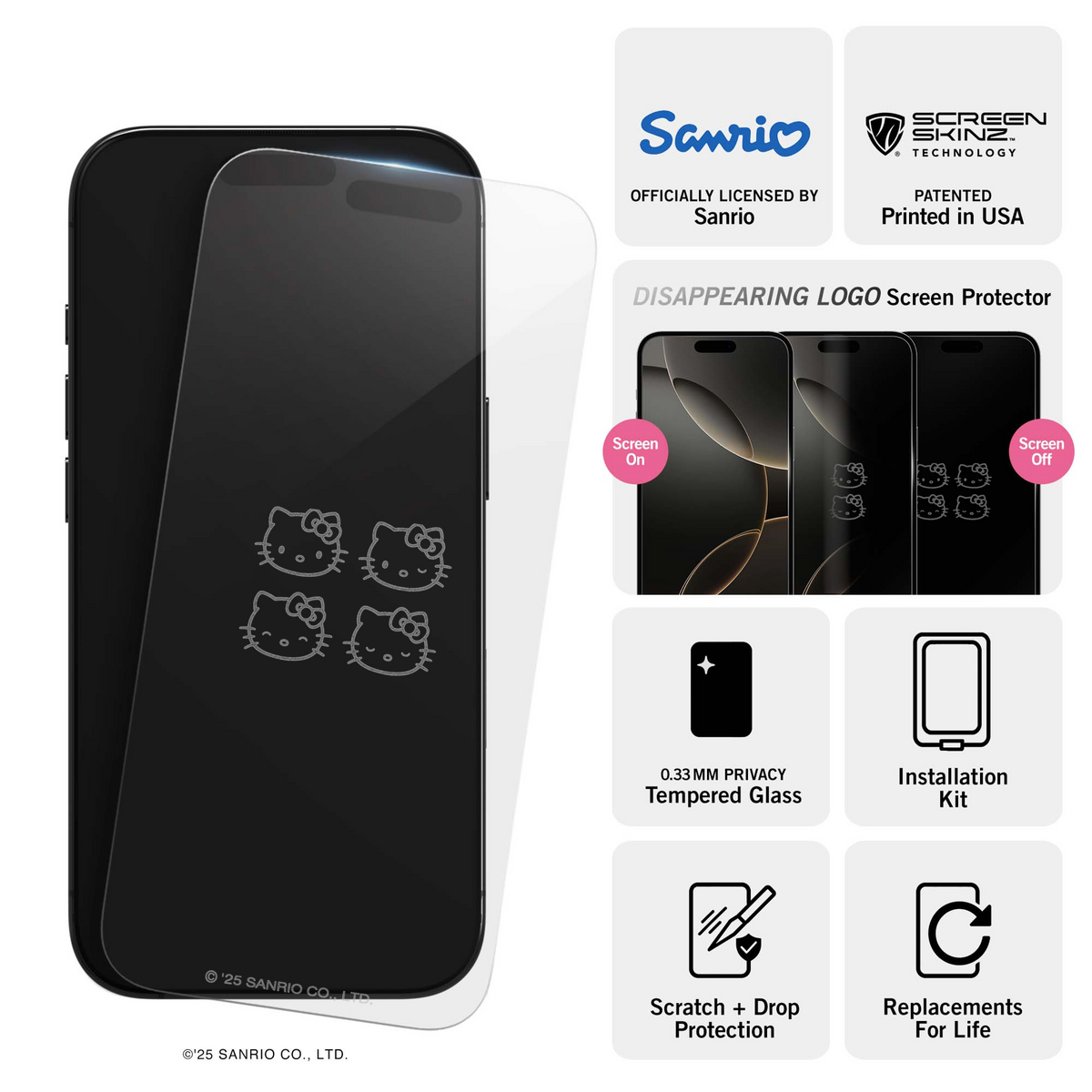 Hello Kitty x Screen Skinz Multi Clear Screen Protector Screen Skinz