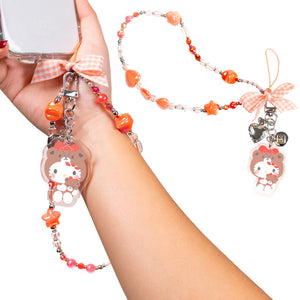Hello Kitty Beaded Charm Mobile Phone Wrist Strap (Cosplay Friends)