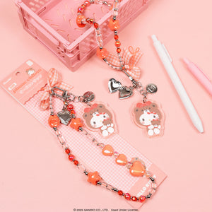 Hello Kitty Beaded Charm Mobile Phone Wrist Strap (Cosplay Friends)
