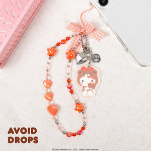 Hello Kitty Beaded Charm Mobile Phone Wrist Strap (Cosplay Friends)