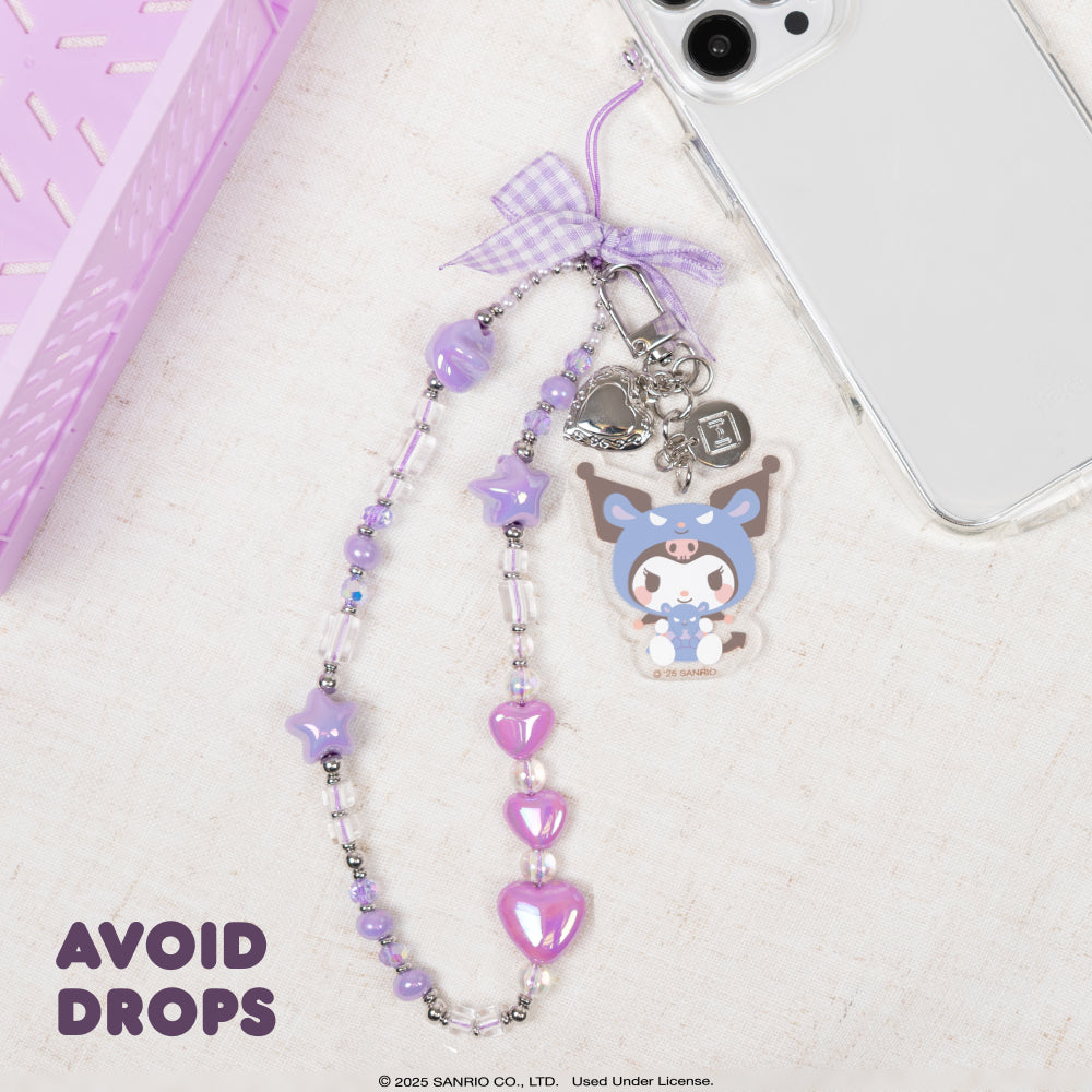 Kuromi Beaded Charm Mobile Phone Wrist Strap (Cosplay Friends)