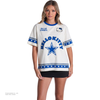 Hello Kitty x The Wild Collective Dallas Cowboys Drop Shoulder Boyfriend Tee Apparel The Wild Collective