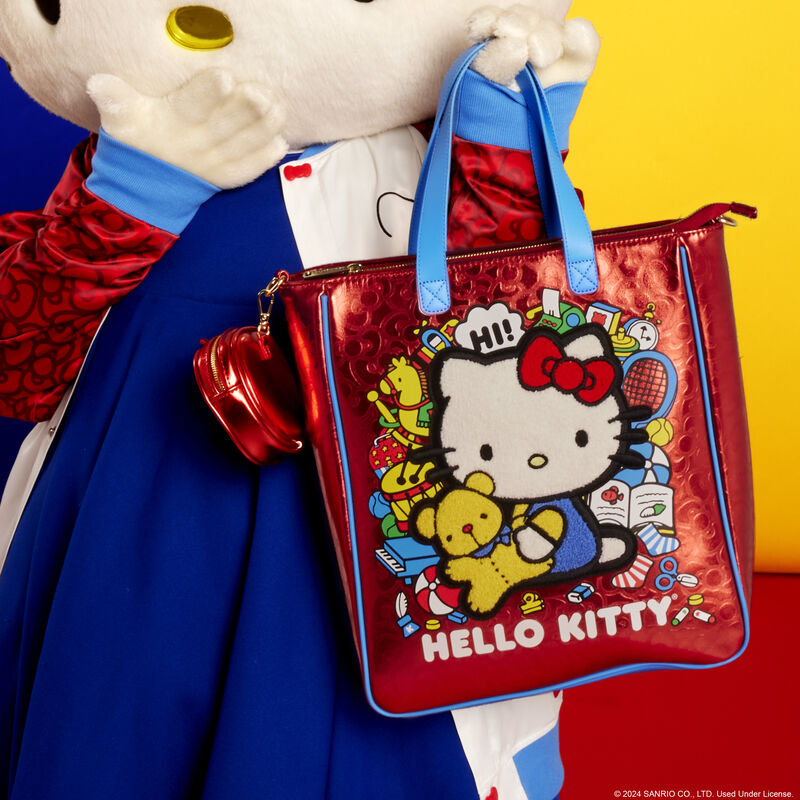 Hello Kitty x Loungefly 50th Anniversary Classic Tote with Coin Bag Bags Loungefly   