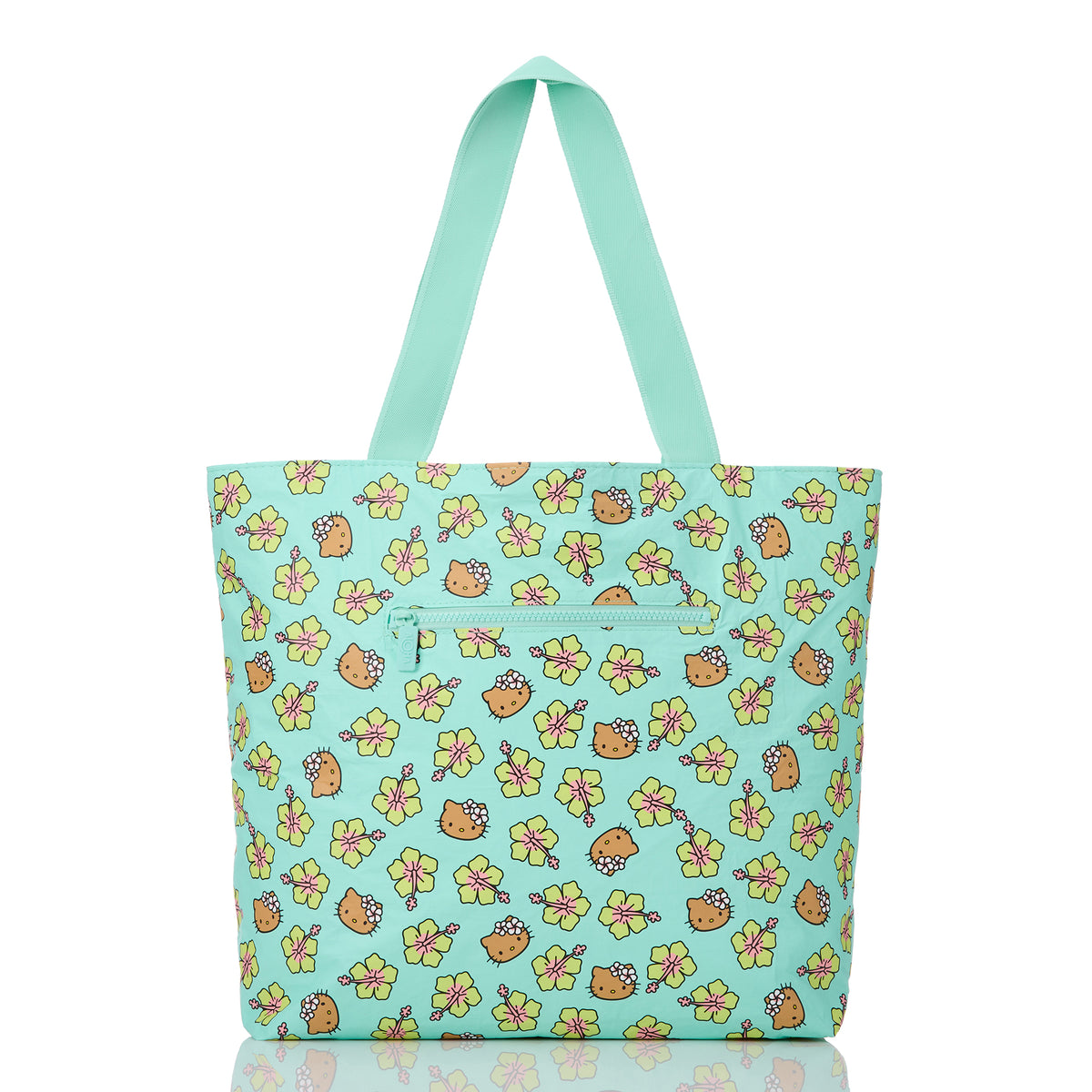 Hello Kitty x Aloha Collection Day Tripper Tote Bag (Hibiscus Kitty - Tan/Splash) Bags Aloha Collection Inc