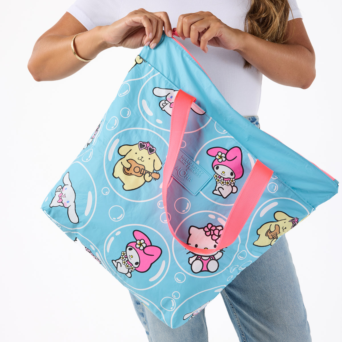 Hello Kitty and Friends x Aloha Collection Day Tripper Tote Bag (Bubbles - Blue Skies) Bags Aloha Collection Inc
