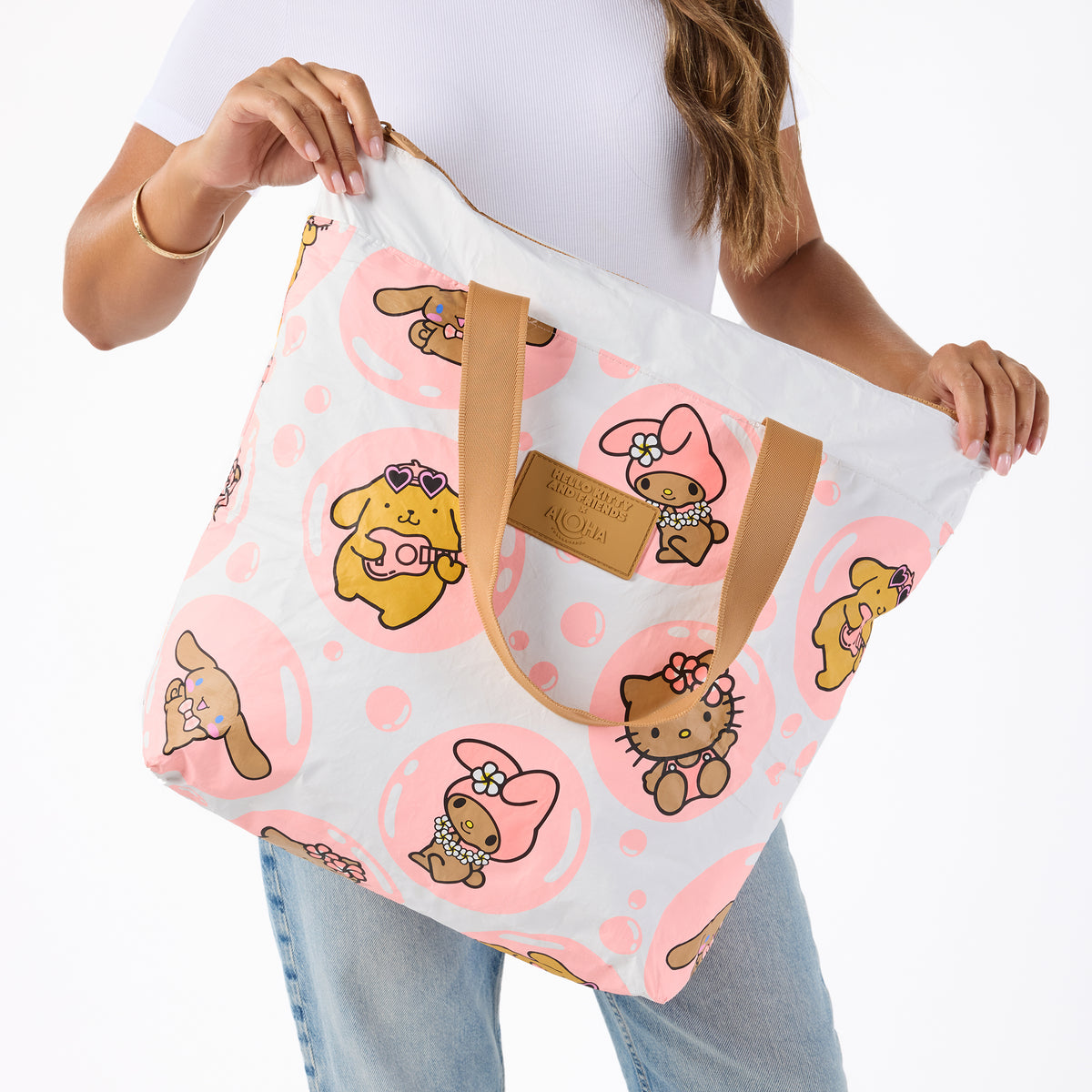 Hello Kitty and Friends x Aloha Collection Day Tripper Tote Bag (Bubbles - Tanned) Bags Aloha Collection Inc
