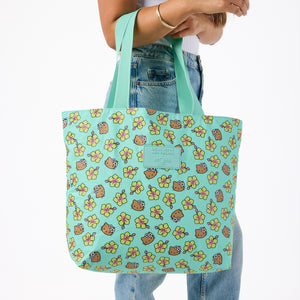 Hello Kitty x Aloha Collection Day Tripper Tote Bag (Hibiscus Kitty - Tan/Splash) Bags Aloha Collection Inc