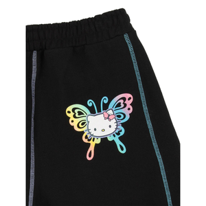 Hello Kitty x Dumbgood Butterfly Glitter Sweatpants Apparel BIOWORLD   
