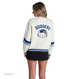 Hello Kitty x The Wild Collective Los Angeles Dodgers Cropped Cardigan
