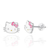 Hello Kitty Sterling Silver Enamel Stud Earrings Jewelry JACMEL JEWELRY INC   